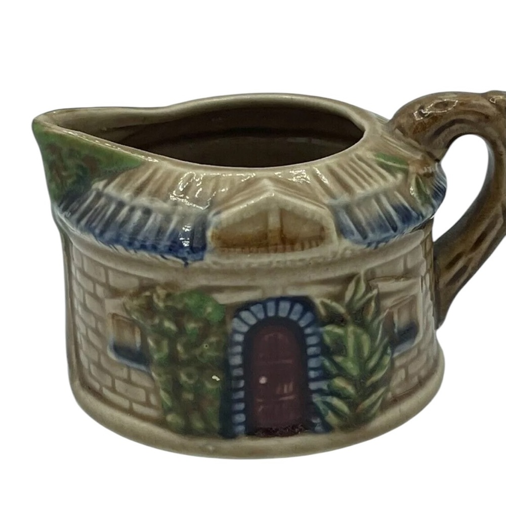Vintage Hand Decorated Shafford Cottage / House Creamer / Mini Pitcher